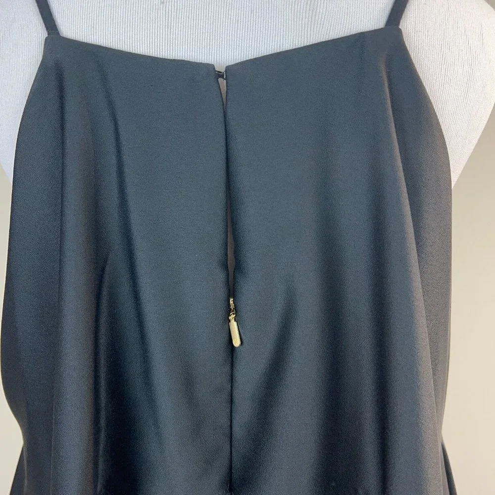 TRINA TURK Dress 4 Black Cold‎ Shoulder Flutter Sleeve Flounce Cocktail Sheath